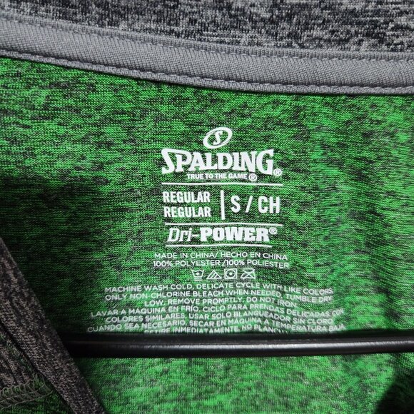 Spalding Dri Power T Shirt Mens Size Small Green Gray Short Sleeve Athletic Top - Picture 3 of 3